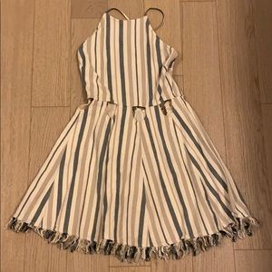Free People open back striped dress